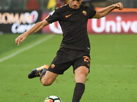 Alessandro Florenzi during the Italian Serie A football match between A.S. Roma and F.C. Hellas Verona at the Olympic Stadium in Rome, on se...