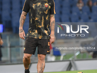 Radja Nainggolan during the Italian Serie A football match between A.S. Roma and F.C. Hellas Verona at the Olympic Stadium in Rome, on septe...