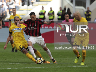 Nikola Kalinic during Serie A match between Milan v Udinese, in Milan, on September 17, 2017 (