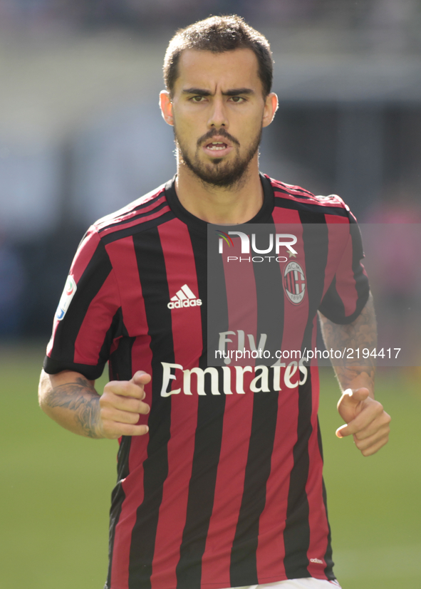 Suso (A.C. Milan) during Serie A match between Milan v Udinese, in Milan, on September 17, 2017 