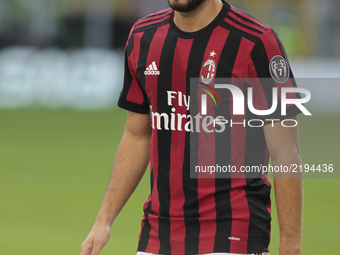 Hakan alhanoglu (A.C. Milan) during Serie A match between Milan v Udinese, in Milan, on September 17, 2017 (