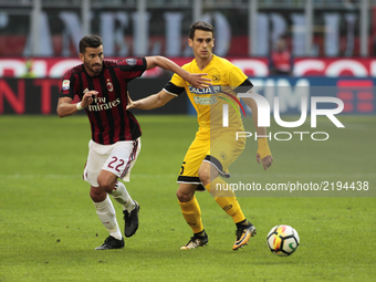 Mateo Musacchio (A.C. Milan) during Serie A match between Milan v Udinese, in Milan, on September 17, 2017 (