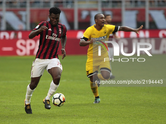 Franck Kessie (A.C. Milan) during Serie A match between Milan v Udinese, in Milan, on September 17, 2017 (