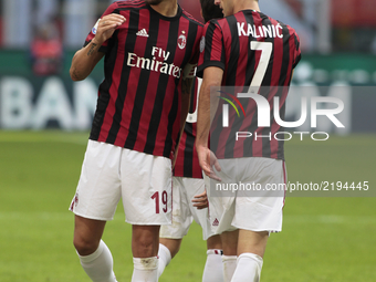 Leonardo Bonucci (A.C. Milan) during Serie A match between Milan v Udinese, in Milan, on September 17, 2017 (
