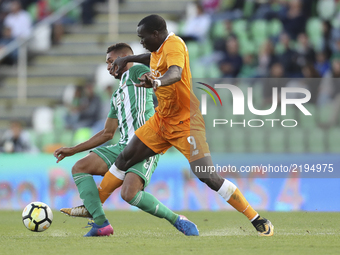 Porto's Cameroonian forward Vincent Aboubakar during the Premier League 2017/18 match between Rio Ave FC and FC Porto, at Rio Ave Stadium in...
