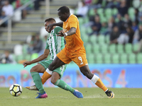 Porto's Cameroonian forward Vincent Aboubakar during the Premier League 2017/18 match between Rio Ave FC and FC Porto, at Rio Ave Stadium in...