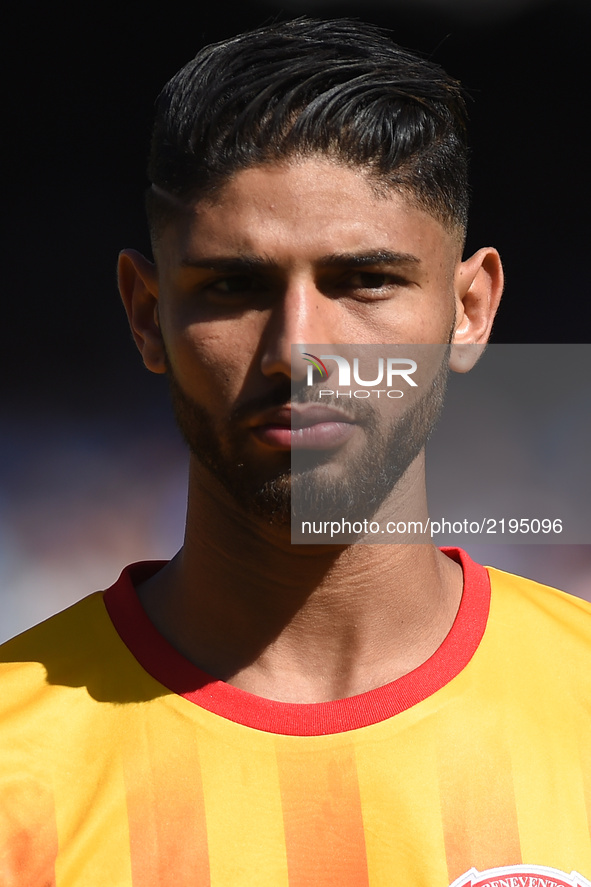Achraf Lazaar of Benevento Calcio during the Serie A TIM match between SSC Napoli and Benevento Calcio at Stadio San Paolo Naples Italy on 1...