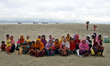 Rohingyas wait for boats at Shah Porir Dwip to go to the mainland in Cox's Bazar's Teknaf,...