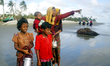 Rohingyas cam on a boat at stahparir dwip of teknaf in Cox's Bazar, Bangladesh on 15 Septe...