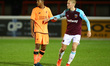 L-R Michael Parker of Liverpool and Alex Pike of West Ham Unitedduring Premier League 2 D...
