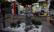 At the place of murder of Pavlos Fyssas on the memorial day in Keratsini, Greece, on Septe...