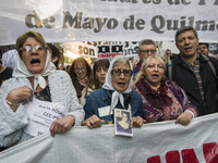 Social and human rights organizations march for 11 years after the disappearance of bricklayer Jorge Julio López, shortly after testifying a...