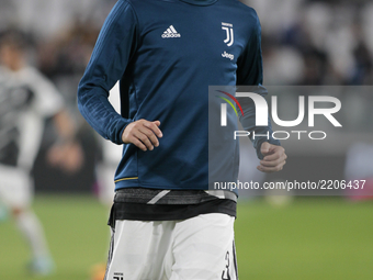 Giorgio Chiellini during Serie A match between Juventus v Fiorentina, in Turin, on September 20, 2017 (