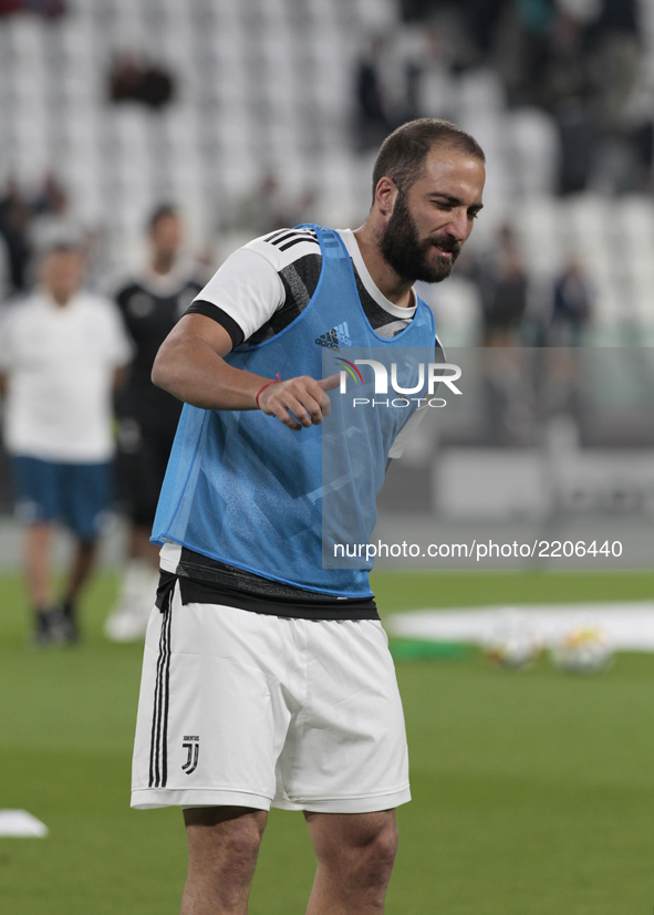 Gonzalo Higuain during Serie A match between Juventus v Fiorentina, in Turin, on September 20, 2017 