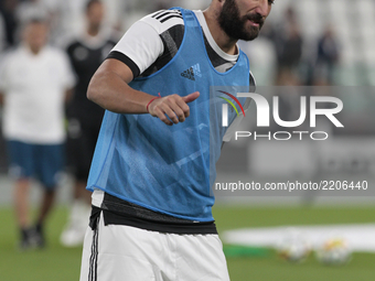 Gonzalo Higuain during Serie A match between Juventus v Fiorentina, in Turin, on September 20, 2017 (