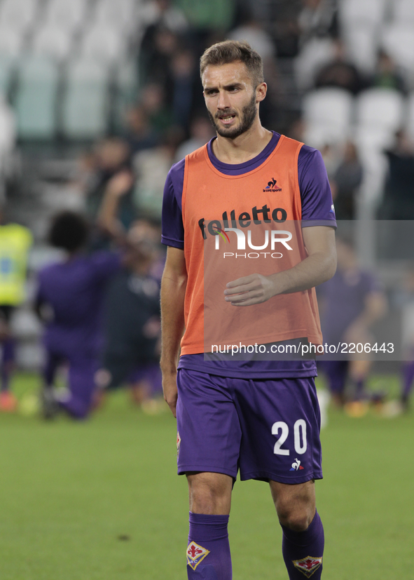 German Pezzella during Serie A match between Juventus v Fiorentina, in Turin, on September 20, 2017 