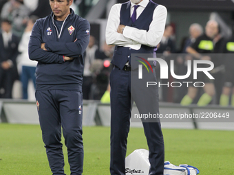 Stefano Pioli during Serie A match between Juventus v Fiorentina, in Turin, on September 20, 2017 (
