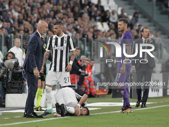 Stefano Sturaro during Serie A match between Juventus v Fiorentina, in Turin, on September 20, 2017 (
