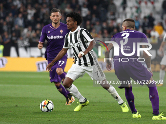 Juventus midfielder Juan Cuadrado (7) in action during the Serie A football match n.5 JUVENTUS - FIORENTINA on 20/09/2017 at the Allianz Sta...