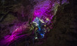 The famous and impressive cave of Prometheus near Kutaisi, in Georgia. Inside the cave are...