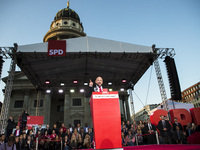 Chancellor candidate of the Social Democratic Party (SPD) Martin Schulz speaks during an election rally at Gendarmenmarkt in Berlin, Germany...