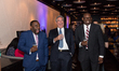 Mark Crosswhite (center), chairman, president and CEO, Alabama Power Company, with two gue...
