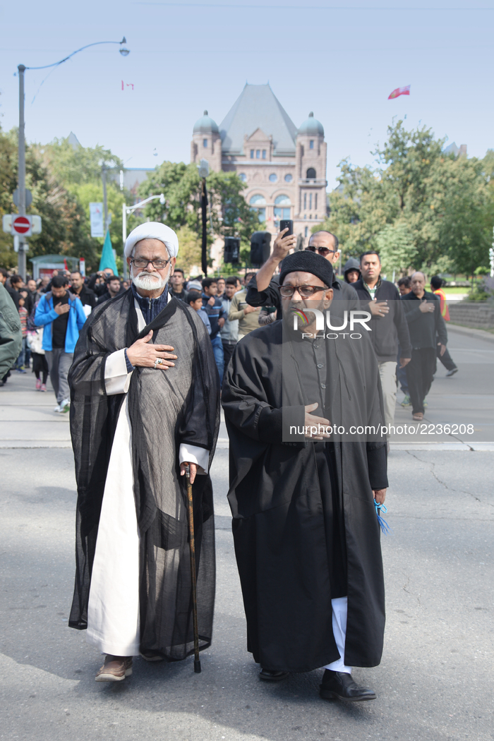 Shiite Muslims pray during the holy month of Muharram