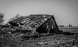 A destroyed shed with hay is seen near Poznan, Poland on September 30, 2017. Over 45 thous...