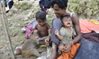 Hundreds of Rohingya people crossing Bangladesh's border as they flee from Buchidong at My...