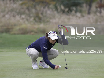 Marina Alex of USA action on the 8th hall during an KEB HANA BANK LPGA Championship day 1 at Sky72 Ocean Golf range in Incheon, South Korea....