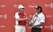 Pat Perez(R) of USA pictured with Malaysia's Prime Minister Najib Razak (L) after he won t...
