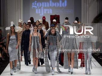Collections of the finalists of Gombold újra! Central Europe at Mercedes-Benz Fashion Week Central Europe on Oct 15, 2017 at Museum of Appli...