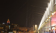 A night view of fishing rods seen at Galata Bridge.On Tuesday, 17 October 2017, in Istanb...