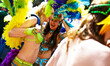ITA: Un gruppo di ballerine di samba poco prima dell'inizio della sfilata al Carnevale del...