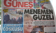 A photo taken in Ankara, Turkey on October 30, 2017 shows that Gunes, a Turkish pro-govern...