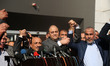 Palestinian housing minister Mufeed al-Hasayna Mufeed al-Husayna, Nazmi Mhana, Chairman of...