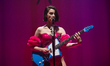  American musician St. Vincent performs live at O2 Academy Brixton, London on October 17,...