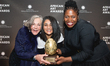 (L-R), Honorees pose with their award: philanthropist Alice Walton, and artists: Ghada Ame...