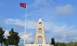A Turkish flag waves over the 57th Infantry Regiment Martyrdom of Turkey on the Gallipoli...