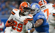 Cleveland Browns running back Duke Johnson (29) runs the ball during the second half of an...