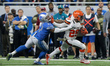 Cleveland Browns running back Duke Johnson (29) runs the ball against Detroit Lions free s...