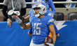 Detroit Lions wide receiver Golden Tate (15) celebrates his touchdown during the second ha...