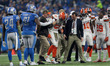 Cleveland Browns outside linebacker Jamie Collins (51) gets injured during the first half...
