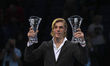 Denis Shapovalov after being presented with trophies for the ATP Star of Tomorrow and Most...