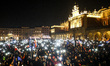 People protest at the Main Square against government plans for sweeping changes to Polands...