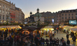 A general view of the Christmas Market in Krakow's Main Square.On Thursday, December 7, 2...