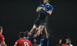 Oisin Dowling from Leinster 'A' team in action against Bristol Rugby during the British &...