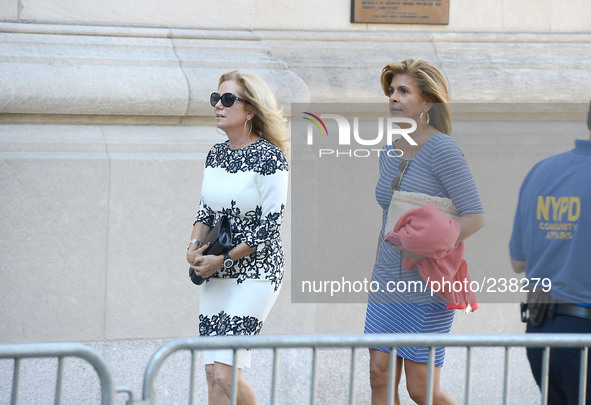 Kathie Lee Gifford and Hoda Kotb attend Joan Rivers's Funeral on September 7, 2014 at Temple Emanu-El in New York City. 

photo by Robin P...