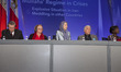 From left: Otto Bernhardt, Sabine Leutheusser-Schnarrenberger, Maryam Rajavi, Gilbert Mitt...