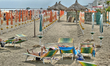 Caorle, Veneto, Italy . May 2014,  Early spring seazon at the Adriatic Sea beach in Caorle...